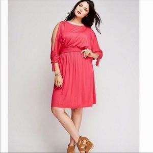 14/16 Lane Bryant Cold Shoulder Dress in Pink
